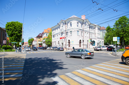View of the prospekt Mira in Kaliningrad, Russia.