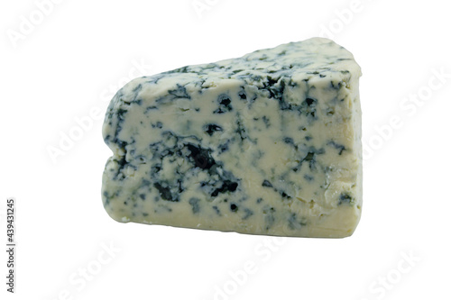 Blue cheese with mold isolated on white background