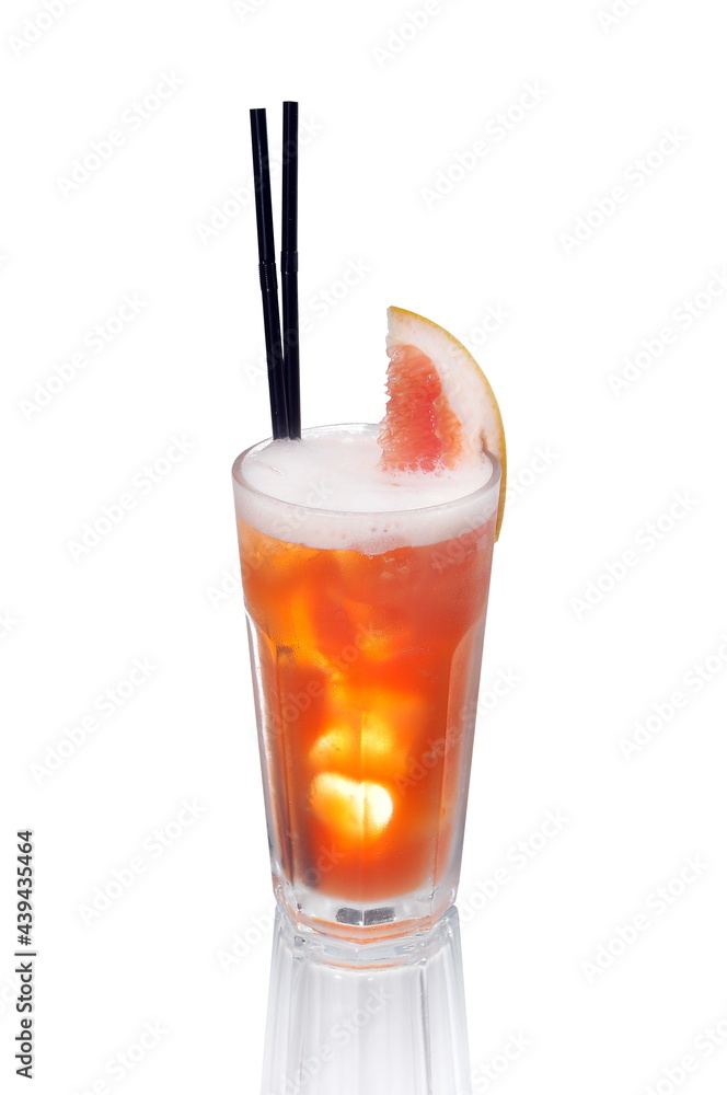 tequila sunrise cocktail isolated on white background tequila sunrise cocktail isolated on white background