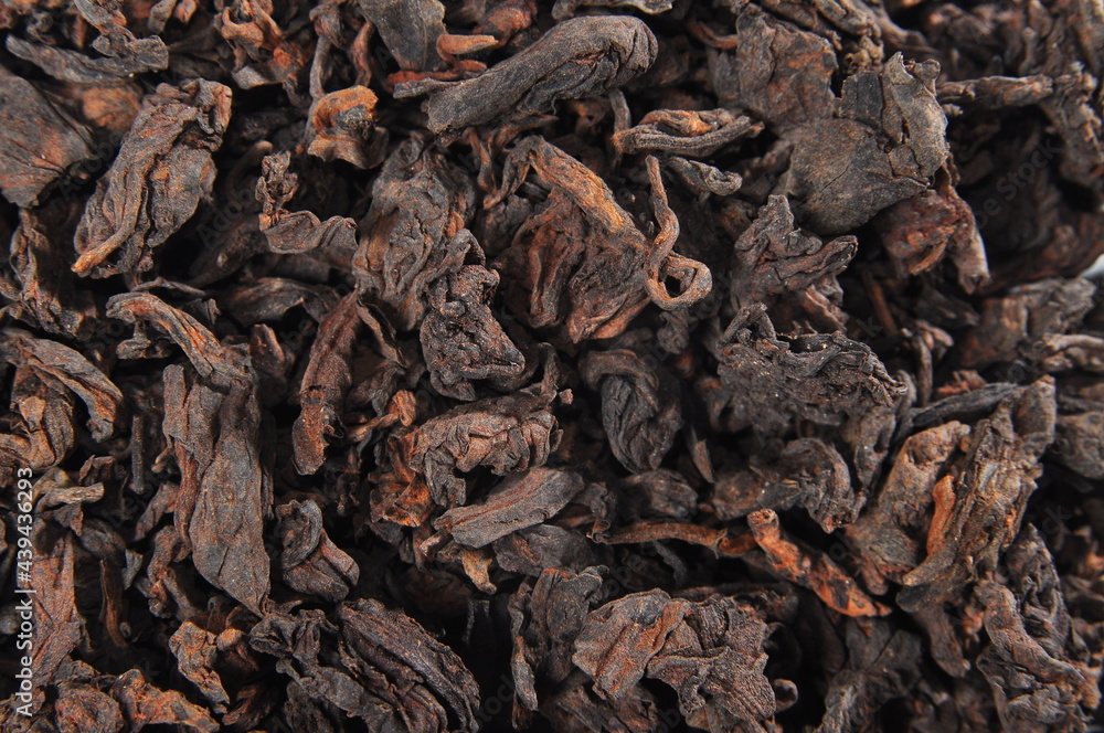puer tea. Texture background macro photo. puer tea. Texture background macro photo.