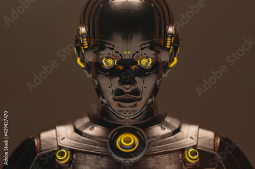 Portrait of a connected robot photo