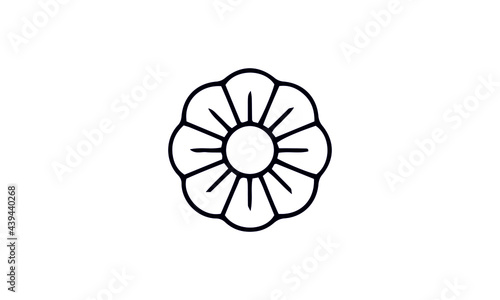  Flower icon set vector design 