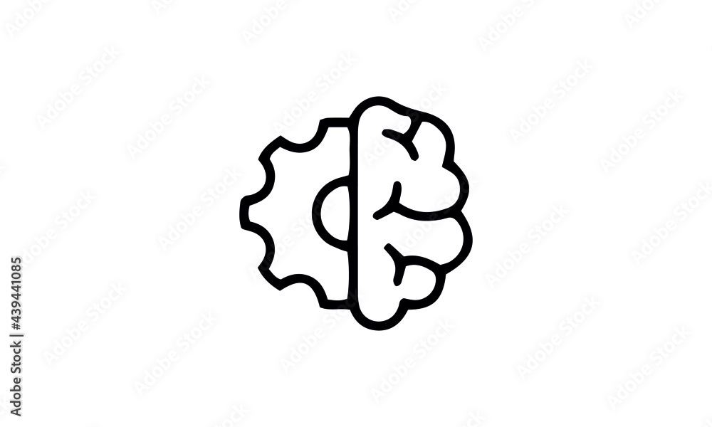 Artificial intelligence icon set Artificial intelligence icon set
