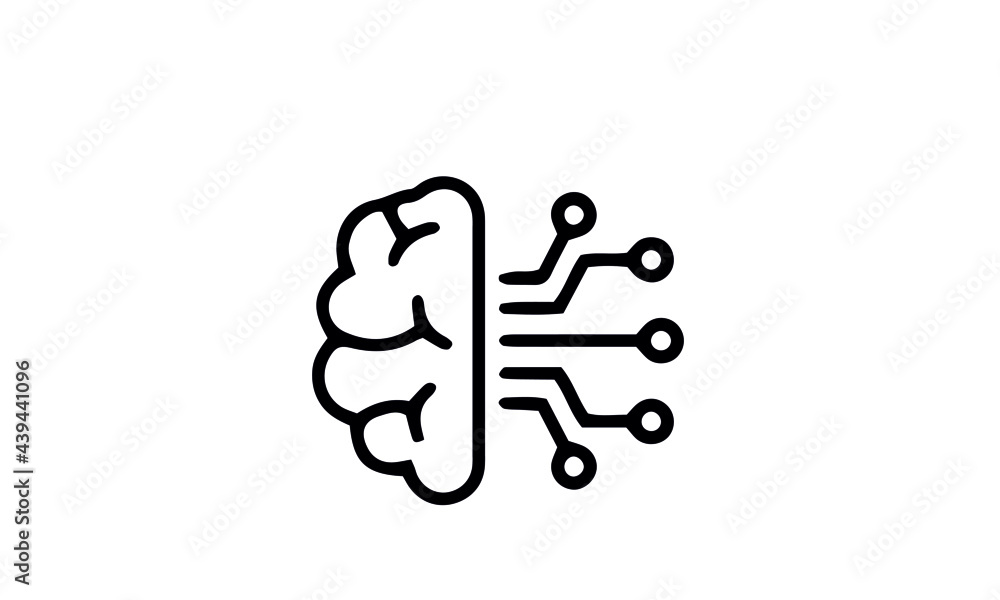 Fototapeta premium Artificial intelligence icon set