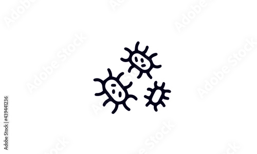  Bacteria icon set vector design 