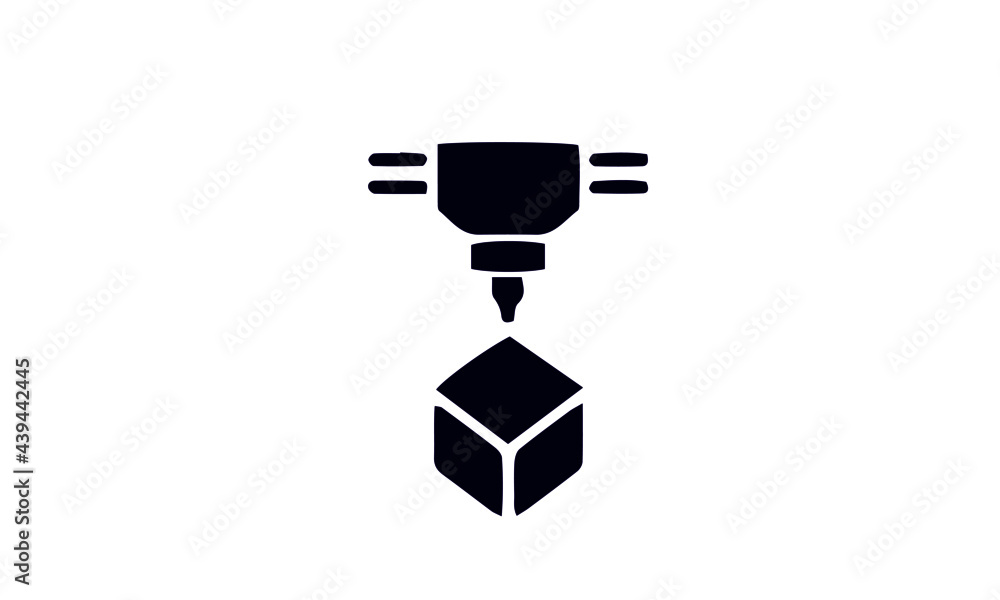 3D printer icon set vector design 3D printer icon set vector design