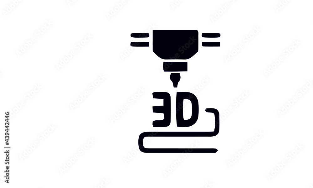 3D printer icon set vector design 