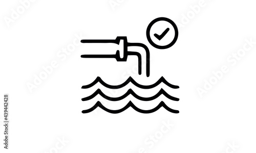 Water treatment icon set vector design 