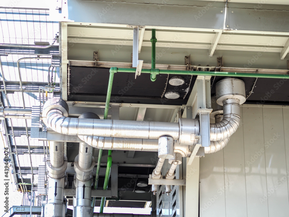 Piping and insulation of steam in boiler systems for industrial zone in Combined-Cycle Co-Generation Power Plant with closed up high Piping and insulation of steam in boiler systems for industrial zone in Combined-Cycle Co-Generation Power Plant with closed up high