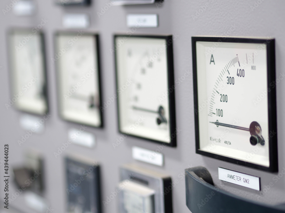 Analog display of switch gear in power plant. Analog display of switch gear in power plant.