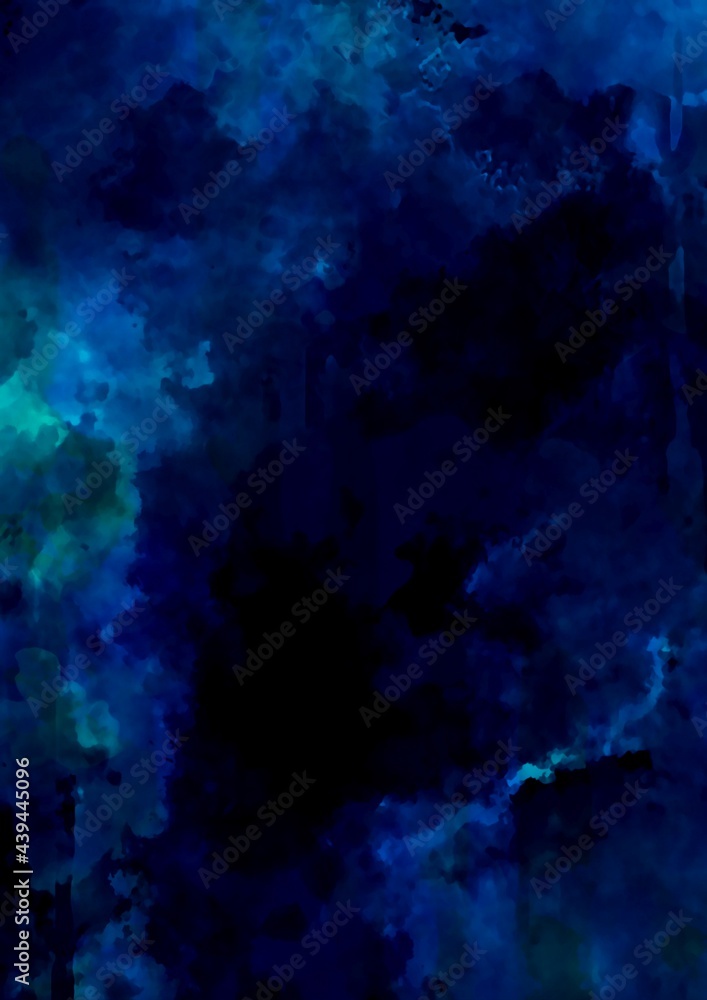 幻想的な海底の青い水彩テクスチャ背景stock Illustration Adobe Stock