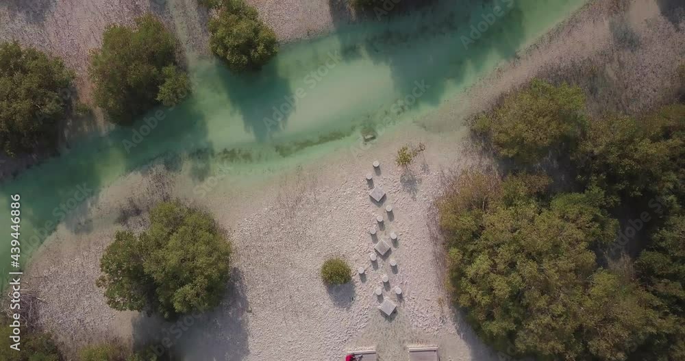 custom made wallpaper toronto digitalJubail Mangrove Park, Abu Dhabi Emirate UAE Birdseye Drone Aerial View of Nature Reserve and Visitors Boardwalk, High Angle