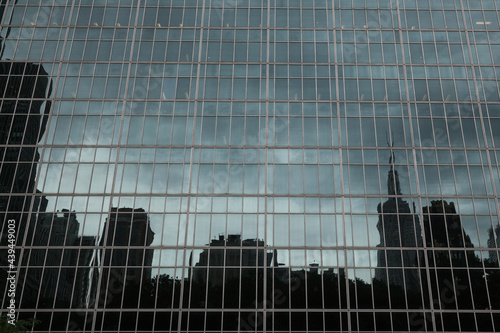 Reflections of buildings NYC photo