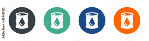 Oil barrel icon vector. Gasoline storage concept