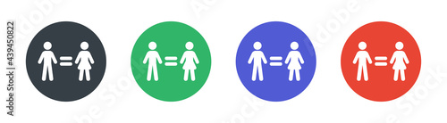 Gender equality concept, vector icon