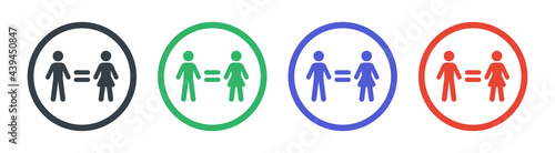 Gender equality vector icon illustration.