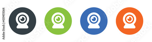 Webcam icon vector from video camera collection.