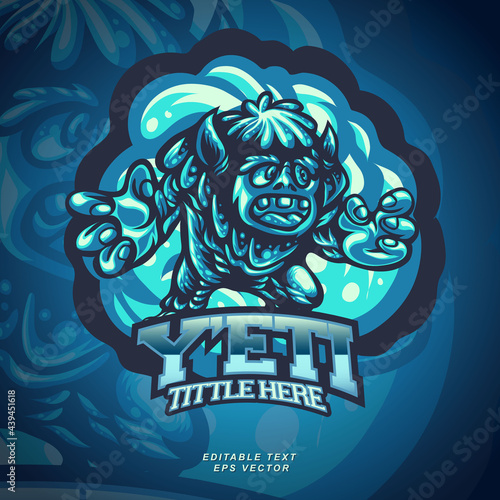 Mascot yeti vector illustration