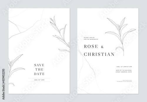 Minimalist foliage wedding ...