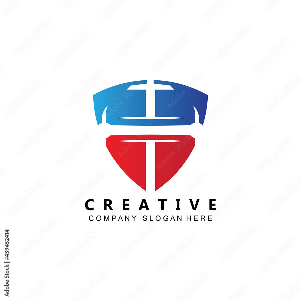 Fototapeta premium cutting tool war sword logo vector symbol