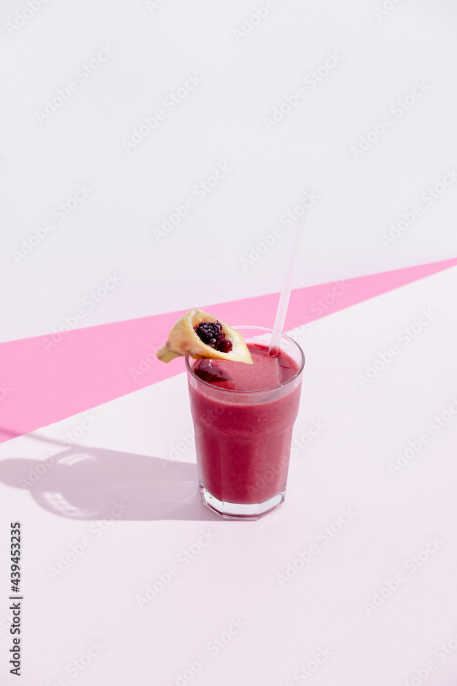 Delicious Smoothie With Frozen Forest Fruit And Details. Delicious Smoothie With Frozen Forest Fruit And Details.