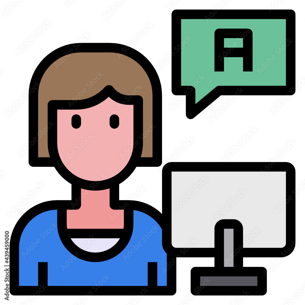 Customer service line icon
