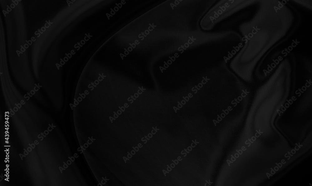 Obraz premium Black gray satin dark fabric texture luxurious shiny that is abstract silk cloth background with patterns soft waves blur beautiful.