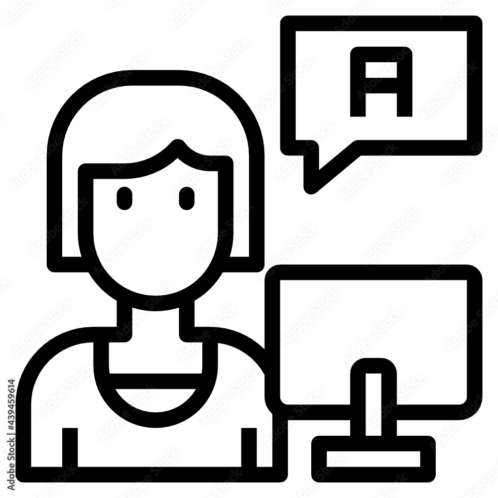 Customer service line icon