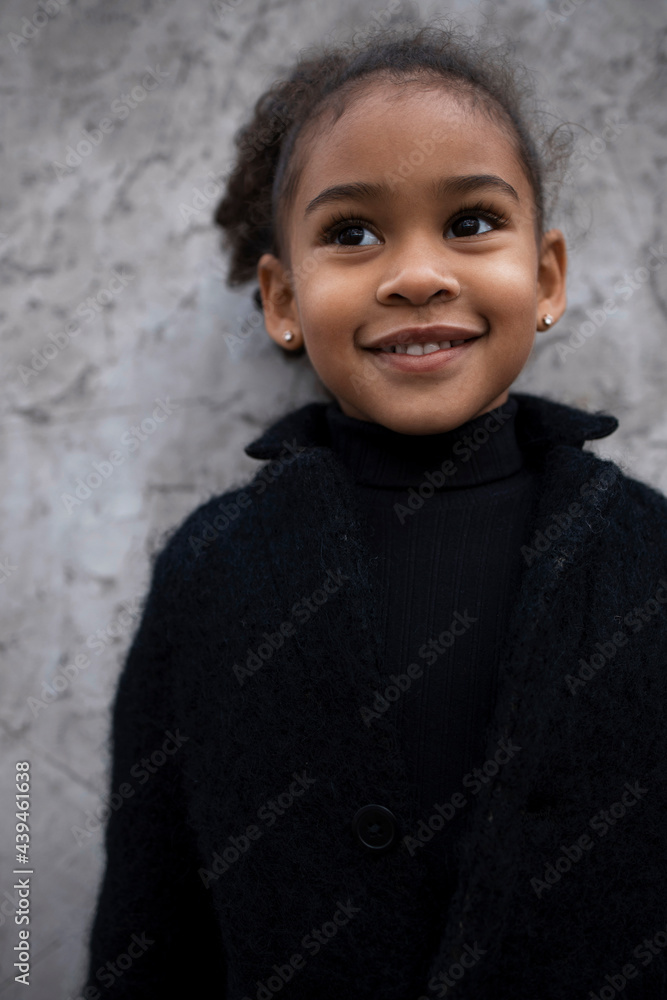 Portrait of a cute afro girl outdoors Portrait of a cute afro girl outdoors