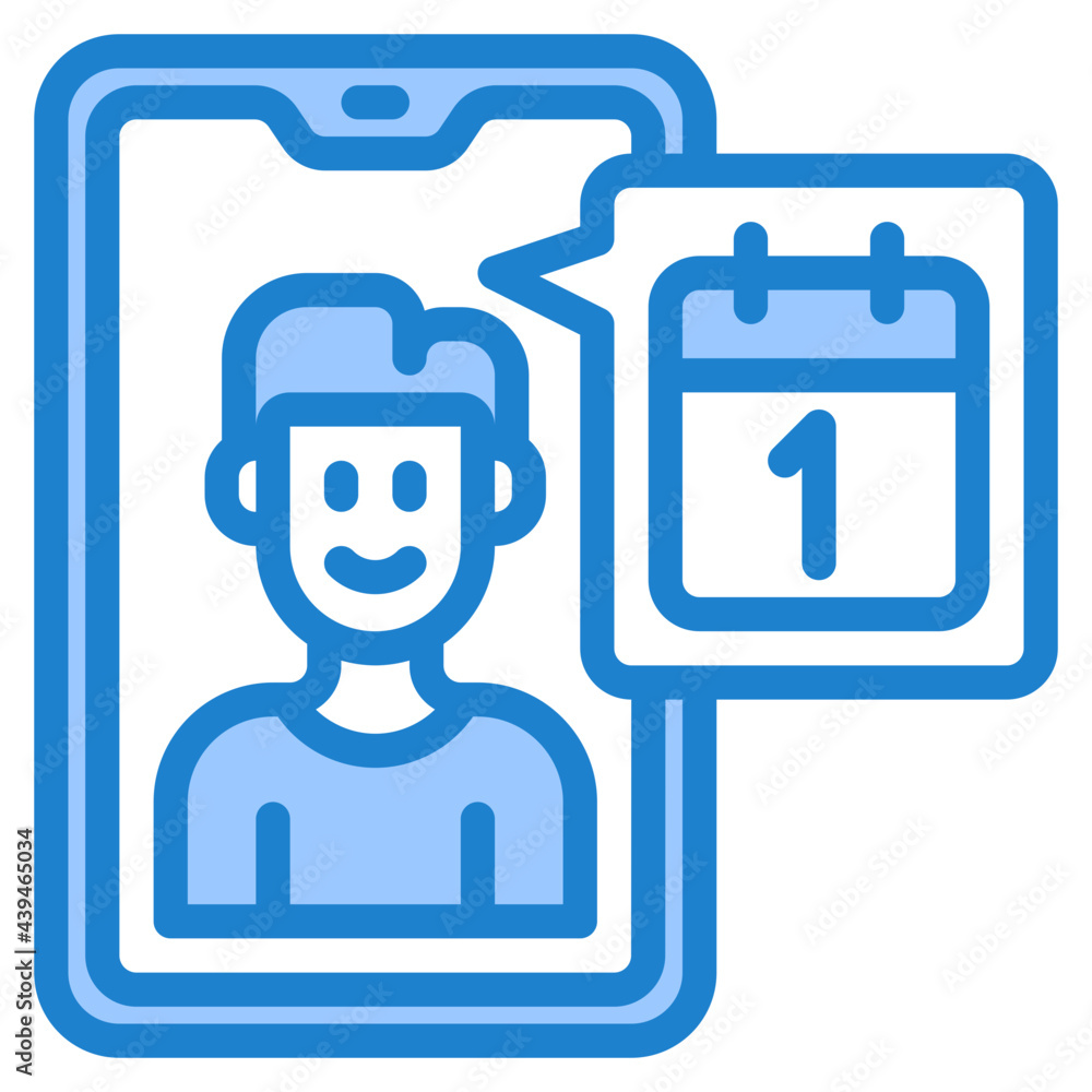 calendar blue style icon calendar blue style icon