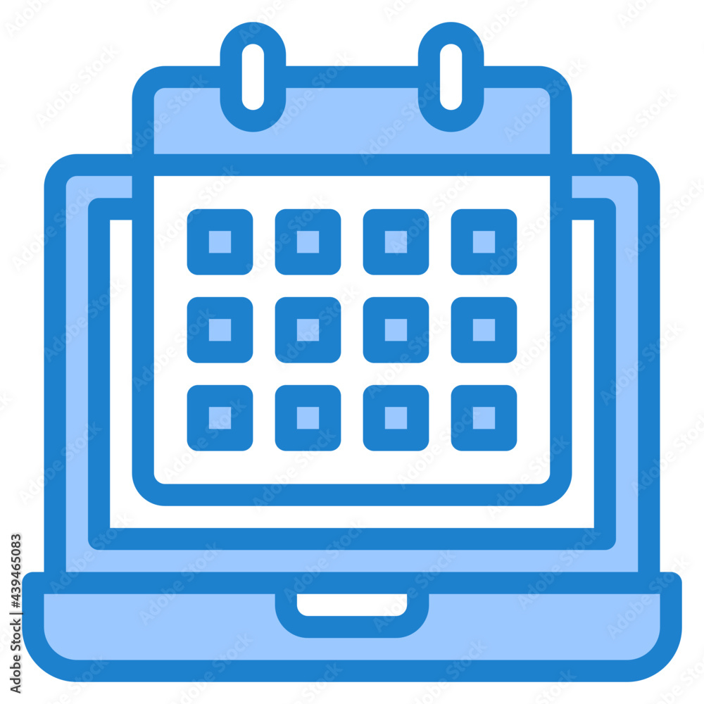 calendar blue style icon calendar blue style icon