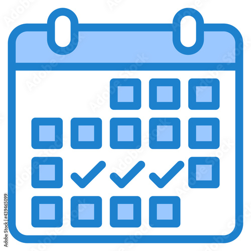 calendar blue style icon