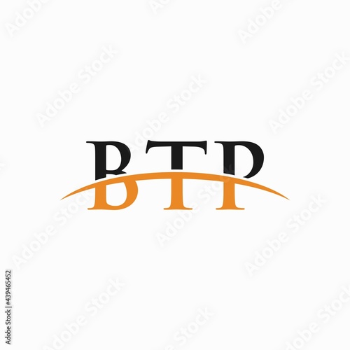 BTP initial swoosh horizon, letter logo designs corporate inspiration