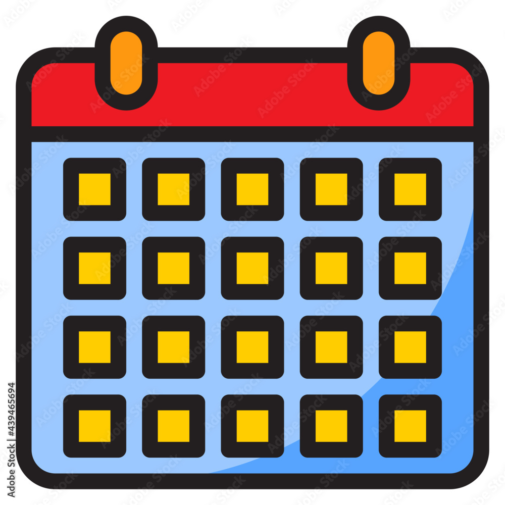 calendar color line style icon calendar color line style icon