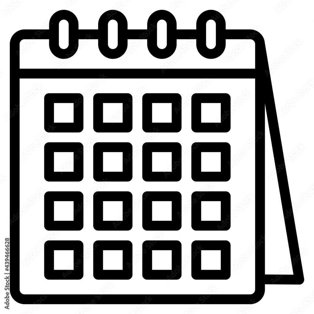 calendar outline style icon calendar outline style icon