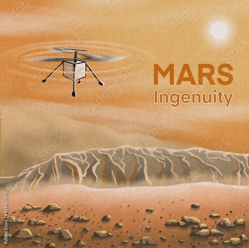 Картината върху платно Mars Helicopter Scout Ingenuity