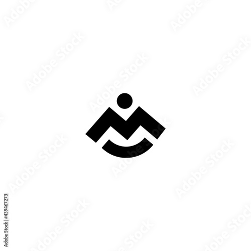 letter m logo design vector