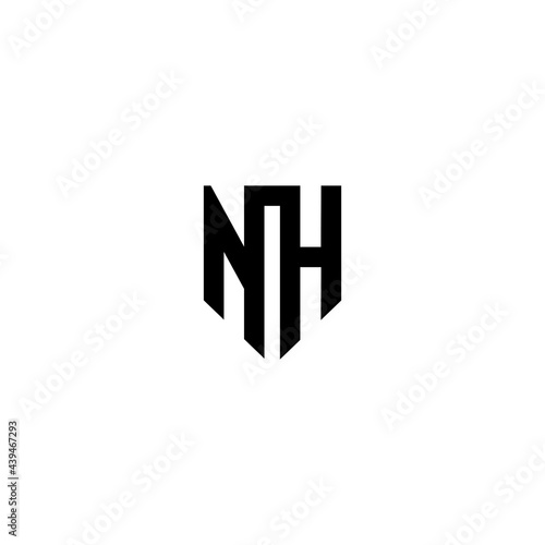 letter nh hn logo design vector photo