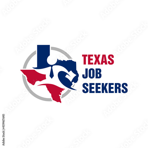 texas job search illustration logo