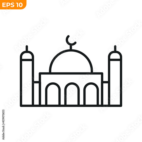 mosque icon symbol template for graphic and web design collection logo vector illustration
