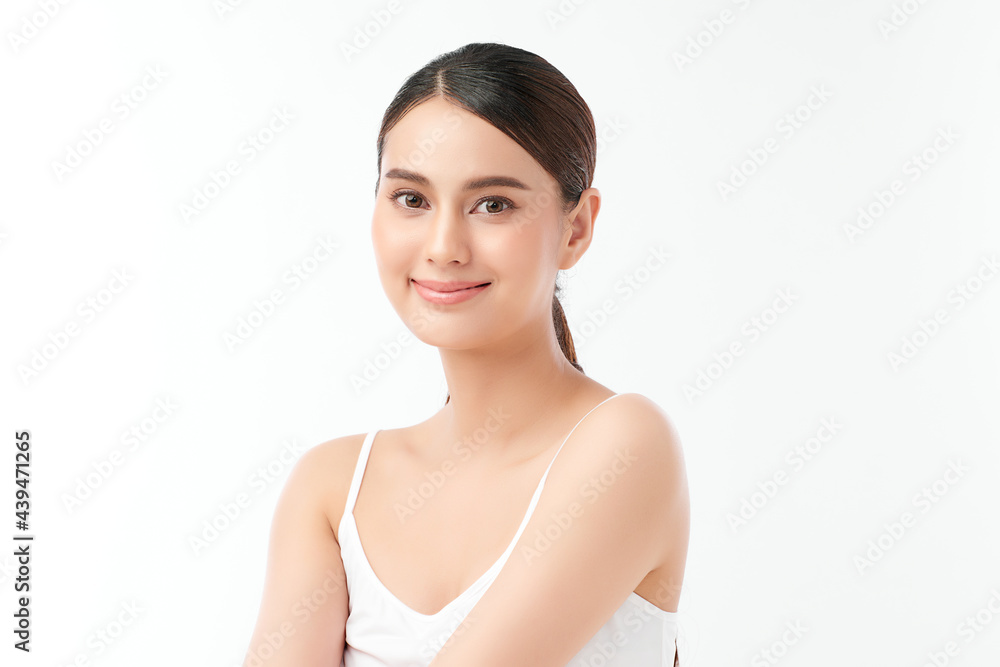 Beautiful young asian woman with clean fresh skin on white background, Face care, Facial treatment, Cosmetology, beauty and spa, Asian women portrait. Beautiful young asian woman with clean fresh skin on white background, Face care, Facial treatment, Cosmetology, beauty and spa, Asian women portrait.
