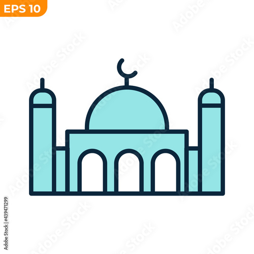 mosque icon symbol template for graphic and web design collection logo vector illustration