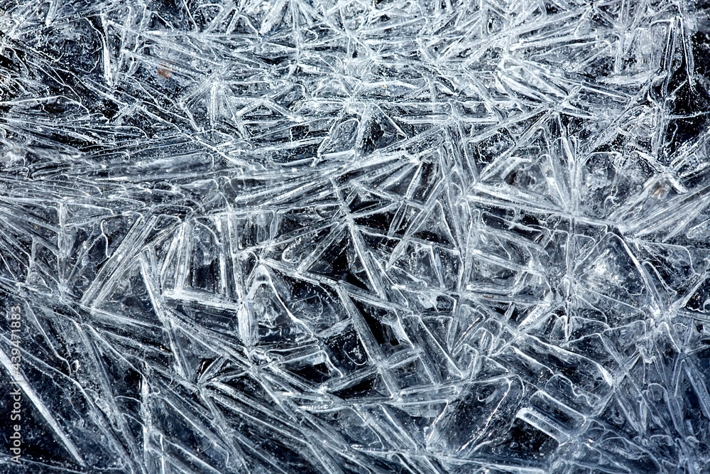 Winter ice patterns formed over Railroad Brook in Vernon, Connecticut. Winter ice patterns formed over Railroad Brook in Vernon, Connecticut.