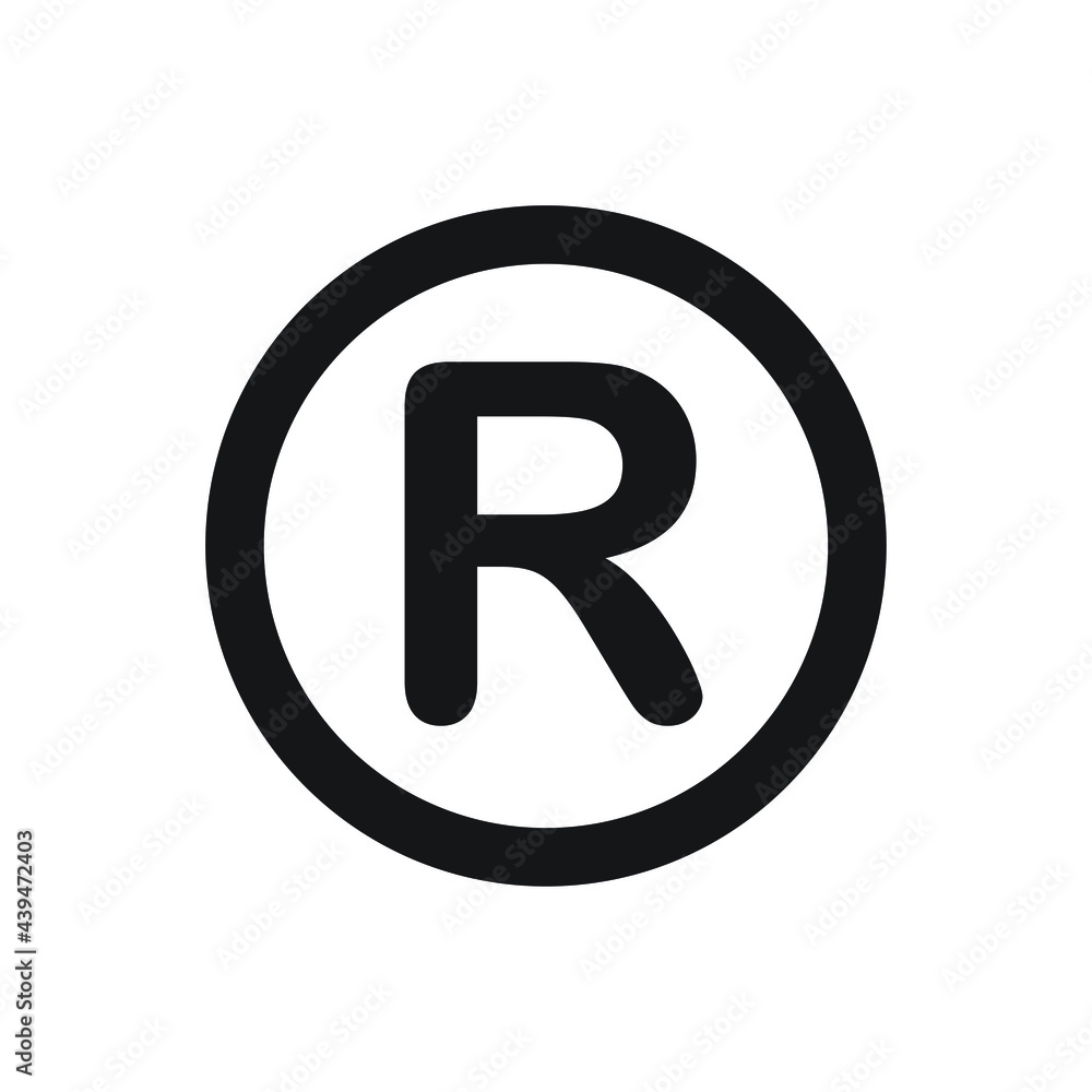 Registered icon design vector illustration Registered icon design vector illustration