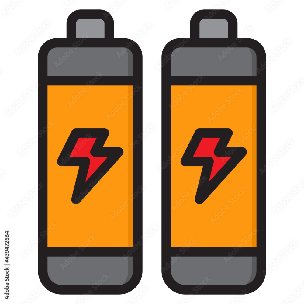 battery color line style icon battery color line style icon
