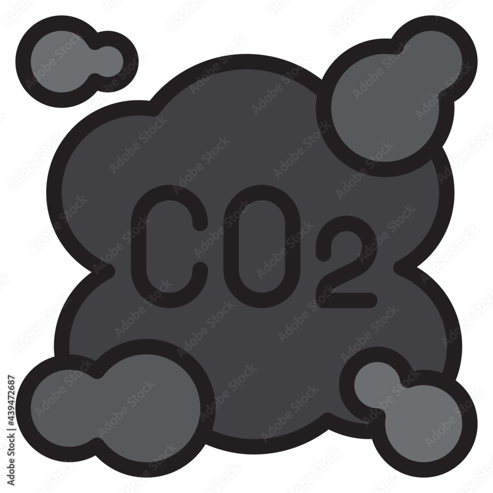 co2 color line style icon co2 color line style icon