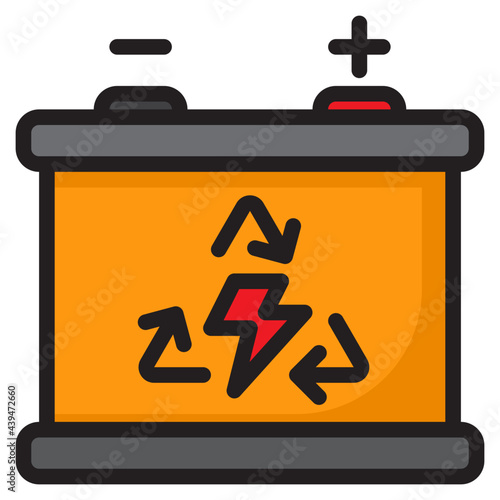 battery color line style icon