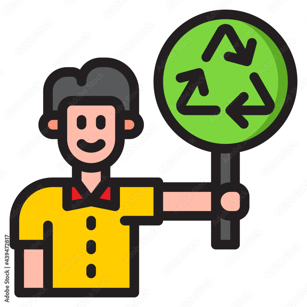 recycle color line style icon