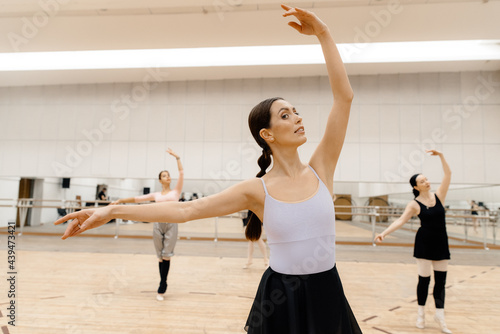 Group of women practicing in ballet studio
 photo