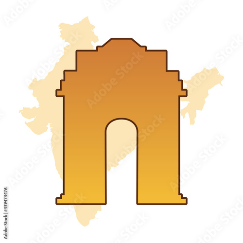 map of india and gate